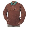 Picture of 44-7814 Alliance Premium Leather Bib,14",Lava Brown,Side Split Cowhide