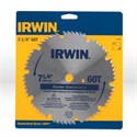 Picture of 11240 Irwin Miter Saw Blade,Cross-cutting miter,ripping,non-metal cut material,7-1/4" DIA,64 TPI