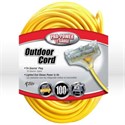 Picture of 04189 Coleman Tri-Source Multi-Outlet Extension Cord,12/3 SJTW,L 100',Yellow