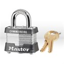 Picture of 3 Master Lock,Non-re-keyable,1-9/16",Silverly