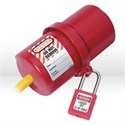 Picture of 488 Master Lock Lockout Plug,L electrical plug lockout,Rotating,Thermoplastic,Red