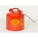 Picture of U2-51-S-RED Eagle TYPE II Safety CANS-GALVANIZED STEEL,Red-w/7/8" O.D. Flex Spout,5 Gal