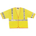 Picture of CL3MLX3 MCR Class 3,Polyester Mesh Safety Vest,2" Silver Stripe,Lime
