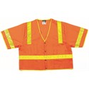 Picture of CL3SOVL MCR Class 3,Polyester Safety Vest,2" Lime Stripe,Flour Orange
