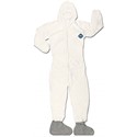 Picture of TY122SX2 MCR Tyvek Coverall, elastic sleeves/ankles, att hood, skid-resistant boots