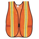 Picture of V201R MCR Poly,Mesh Safety Vest,2" Lime/Silver Stripe,18"x47",Orange