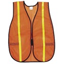 Picture of V211R MCR Poly,Mesh Safety Vest,3/4" Lime Stripe,18"x47",Orange