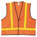 Picture of VA221RL MCR ANSI 100% Poly,Safety Vest,1 3/8" Lime Stripe,Orange