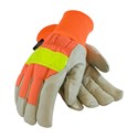 Picture of 125-448/L PIP Hi-Visibility Leather Gloves - Insulated With 3M Thinsulate,L