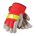 Picture of 125-458/L PIP Hi-Visibility Leather Gloves - Insulated With 3M Thinsulate,L
