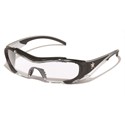 Picture of HL110AF MCR Crews Helion Safety Glasses,Black Frame,Clear Anti-fog Lens