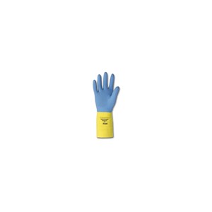 Picture of 224-7 Ansell Gloves,192241,Blue,Chem-Pro Neoprene Blend Over Yellow Natural Latex,27 Mil,13",Size 7