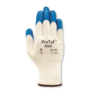 Picture of 48-301-8 Ansell Protuf Gloves,206313,Nitrile Dipped On Cotton Liner,Size 8