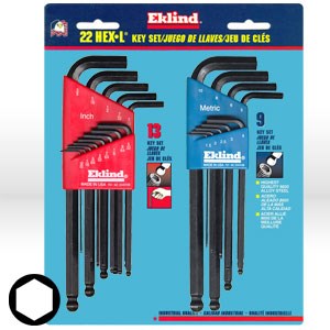 Picture of 13222 Eklind Hex-L Ball End Hex Key Set Combo Pack,13213 & 13609