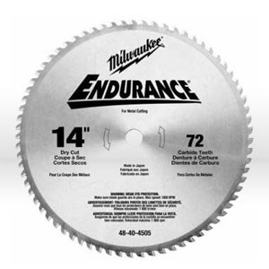 Picture of 48-40-4505 Milwaukee Circular Saw Blades,14" blade,Arbor/1"