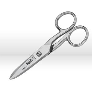 Picture of 21005 Klein Tools Electrician Scissors,Sharp Point,OAL: 5",Material Tempered Steel,Nickel Plated