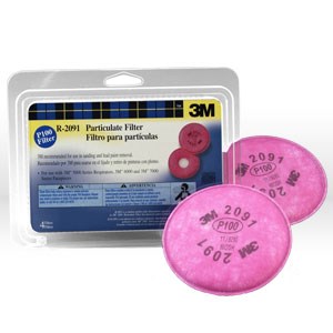 Picture of 51131-07000 3M Respirator Filter,Particulate filter,2091,Filter Class/P100,Magenta
