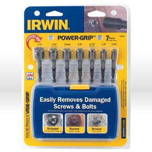 Picture of 394100 Irwin Screw and Bolt Extractor Set,Power-GRIP Screw & Bolt Extractor,7 pc set