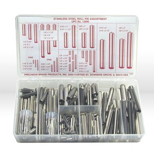 Picture of 12990 Precision Roll Pins,300 PC,Stainless Steel,Assortment
