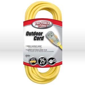 Picture of 02587 Coleman Lighted End Extension Cord,12/3 SJTW,L 25'