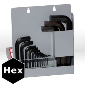 Picture of 10115 Eklind Hex-L L Shaped Hex Key Set,Metal Box/Inch,Short,15 pc