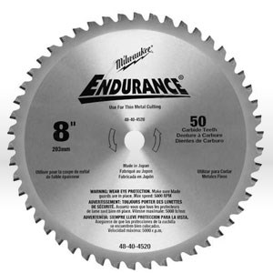 Picture of 48-40-4520 Milwaukee Circular Saw Blades,8" blade,Tooth count/50T,Arbor/5/8"