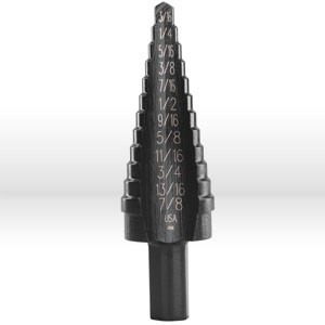 Picture of 48-89-9130 Milwaukee Step Drill Bit,Single cutting edge,12-hole,3/16" to 7/8" by 1/16 increments