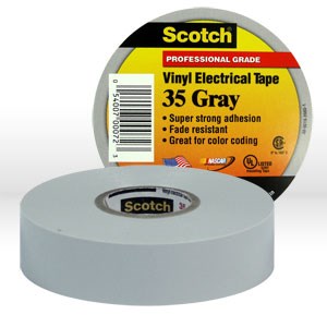 Picture of 54007-00072 3M Electrical Tape,Scotch vinyl electrical color coding tape 35,Gray