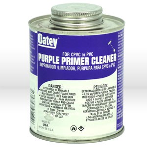 Picture of 30806 Oatey Lo-Voc PVC Pipe Primer,32 oz,Purple tinted PVC primer/cleaner