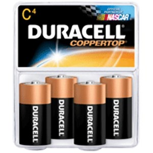 Picture of MN1400R4ZX17 Duracell Coppertop Saver Batteries,C,4 Pack
