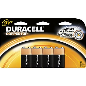 Picture of MN16B4DW Duracell Coppertop Value Batteries,9V,4 Pack