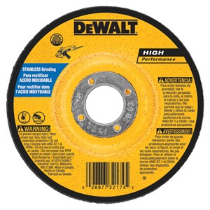 Picture of DW8410 DeWalt Bonded Abrasive,4"x1/4"x5/8" Stainless Steel Grinding Wheel