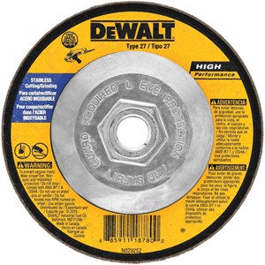 Picture of DW8452H DeWalt Bonded Abrasive,4-1/2"x1/8"x5/8"-11 T27 stainless wheel