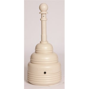 Picture of 1208BEIGE Eagle SafeSmoker Cigarette Butt Receptacle Receptacle-Poly w/Metal Bucket,Beige,4 gal