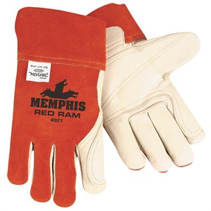 Picture of 4921 MCR MIG/TIG Welder's Gloves,Grain Leather Palm,Split Leather Back/,L