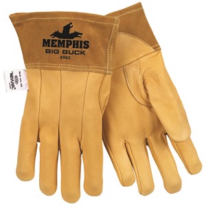 Picture of 4982L MCR "Big Buck" Welder's Gloves,Sewn KEVLAR,2.5" Split Leather