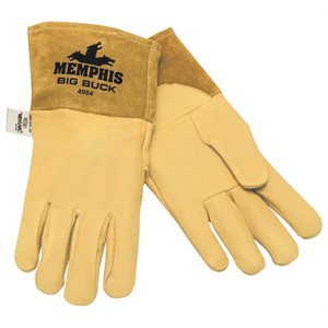 Picture of 4984M MCR "Big Buck" Welder's Gloves,Sewn KEVLAR,4" Split Leather