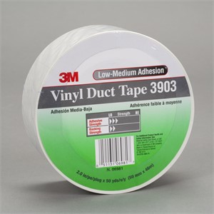 Picture of 51111-92575 3M Vinyl Duct Tape 3903 White,3"x 50yd 6.5 mil