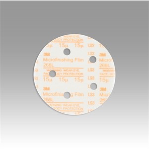 Picture of 51111-54539 3M Hookit Microfinishing Film Type D D/F Disc 268L,5"x NH 5 Holes 15 Micron
