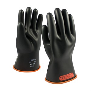 Picture of 155-0-11 PIP Electrical Rated Gloves,Class 0,11",Two-Tone,Black With Orange Inner