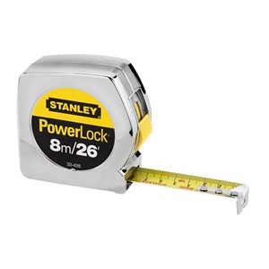 Picture of 33-428 Stanley Power Lock Tape Measure,Tape rule,Classic,1" blade width,L 26'