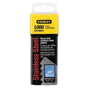 Picture of TRA706SST Stanley HEAVY DUTY STAINLESS STEEL NARROW CROWN STAPLES 3/8",1,000 PK