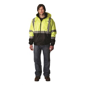 Picture of 333-1766-LY-3XL PIP - Value Black Trim Bomber Jacket,Yellow/Blk,Size 3X-Large