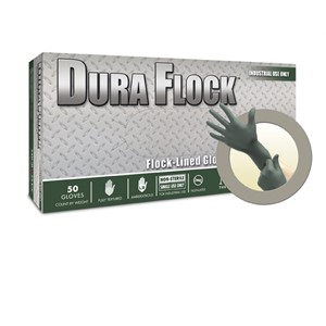 Picture of DFK-608-XL Microflex Dura Flock Flock Lined Industrial-Grade Nitrile Gloves,XL
