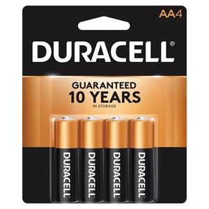 Picture of MN1500B4Z Duracell Coppertop Regular Batteries,AA,4 Pack