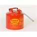 Picture of U2-51-SX5-RED Eagle TYPE II Safety CANS-GALVANIZED STEEL,Red-w/5/8" O.D. Flex Spout,5 Gal